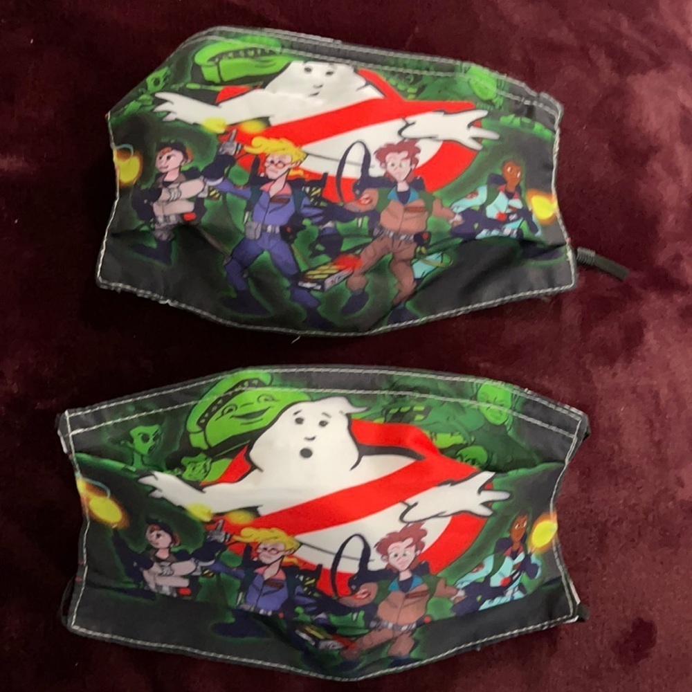 6/$20 New Set/2 animated Ghostbusters face masks